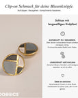 Baesics Button Covers Onyx Facette – nickelfreie Knopfüberzüge, Bild 2