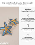Baesics Button Covers Seestern Blau – nickelfreie Knopfüberzüge, Bild 2