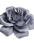 Rosen-Brosche 2-in-1 mit Haarklammer & Sicherheitsnadel (ca. 18 cm) – Boho Accessoire für Kleid, Blazer & Haar