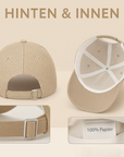 Baesics Nachhaltige Baeseball Cap aus 100% Papier - Unisex – Leicht, Atmungsaktiv & Verstellbar