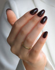 Dunkelrot Oval Softgel Press-On Nails