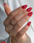 Weinrot Oval Softgel Press-On Nails