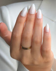 Milk White Almond Softgel Press-On Nails