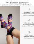 Fancy Socken Totenkopf Lila