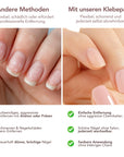 Elfenbein Glazed Square Softgel Press-On Nails
