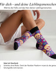 Fancy Socken Totenkopf Lila