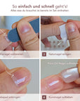 Elfenbein Glazed Square Softgel Press-On Nails