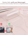 Perlmutt Oval Softgel Press-On Nails