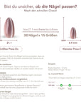 Elfenbein Glazed Square Softgel Press-On Nails