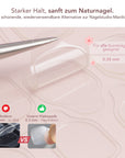 Elfenbein Glazed Square Softgel Press-On Nails