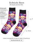Fancy Socken Totenkopf Lila
