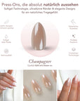 Champagner Almond Softgel Press-On Nails