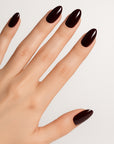 Dunkelrot Oval Softgel Press-On Nails