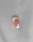 French Glazed Square Softgel Press-On Nails