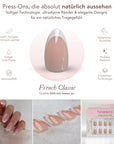 French Classic Almond Softgel Press-On Nails
