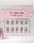French Glazed Square Softgel Press-On Nails