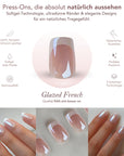 French Glazed Square Softgel Press-On Nails