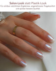 French Glazed Square Softgel Press-On Nails