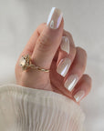 Elfenbein Glazed Square Softgel Press-On Nails