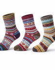 Baesics® Alpakasocken 3er Pack – Warme Wollsocken Damen & Herren | Zufälliger Farbmix