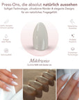 Milchweiß Almond Softgel Press-On Nails