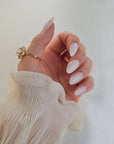 Milk White Almond Softgel Press-On Nails