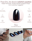 Onyx Glazed Oval Softgel Press-On Nails