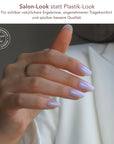 Perlmutt Oval Softgel Press-On Nails
