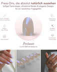 Perlmutt Oval Softgel Press-On Nails