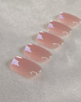 Rose Glazed Square Softgel Press-On Nails