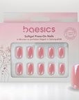 Rose Glazed Square Softgel Press-On Nails