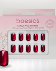 Ruby Cat Eye Square Softgel Press-On Nails