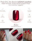 Ruby Cat Eye Square Softgel Press-On Nails