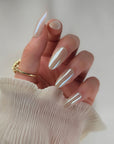 Ivory Glazed Almond Softgel Press-On Nails