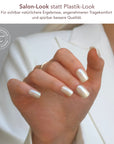Elfenbein Glazed Square Softgel Press-On Nails
