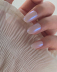 Perlmutt Oval Softgel Press-On Nails