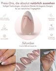 Silverline Almond Softgel Press-On Nails