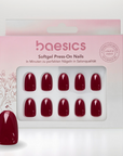 Weinrot Oval Softgel Press-On Nails
