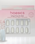 Weiß Oval Softgel Press-On Nails