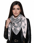 Baesics® Dreieckstuch Herzen Damen Grau