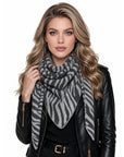 Baesics® Dreieckstuch Zebra Damen Anthrazit