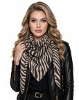 Baesics® Dreieckstuch Zebra Damen Braun