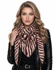 Baesics® Dreieckstuch Zebra Damen Dunkelrot