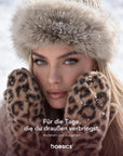 Baesics® Fäustlinge Damen Kunstfell Leo
