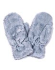 Baesics® Fäustlinge Damen Kunstfell Taubenblau