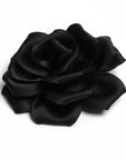 Rosen-Brosche 2-in-1 mit Haarklammer & Sicherheitsnadel (ca. 18 cm) – Boho Accessoire für Kleid, Blazer & Haar