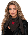 Baesics® Halstuch mit Herz Damen Braun