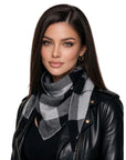 Baesics® Halstuch Kariert Damen Schwarz