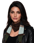 Baesics® Halstuch Streifen Damen Braun