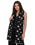 Baesics® Herz Schal Jacquard Schwarz